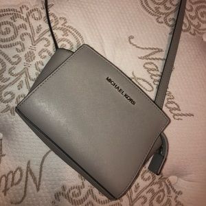 Silver/Grey MK Crossbody